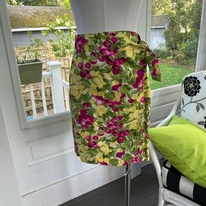 Homemade Floral Print Summer Wrap Skirt